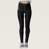 Mardi Gras Leggings Zwarte maskers Naam (Voorkant)