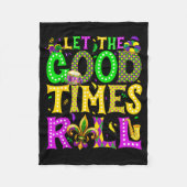 Mardi Gras Let The Good Times Roll Funny Carnival  Fleece Deken (Voorkant)
