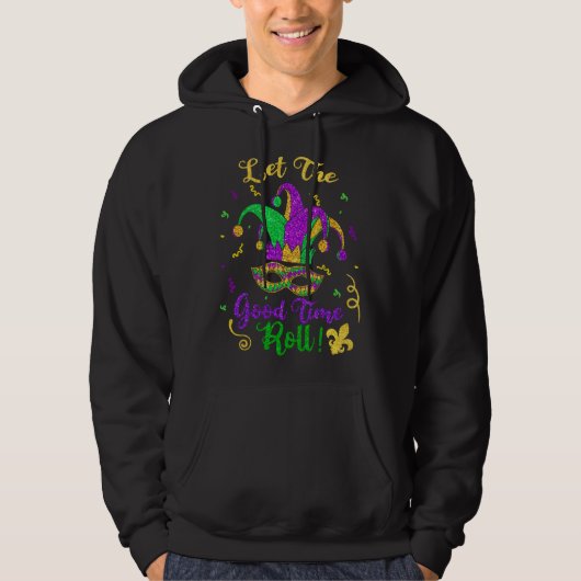 Mardi Gras Let The Good Times Roll Hoodie (Voorkant)