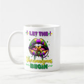 Mardi Gras Let The Shenanigans Begin Lips Kids Men Koffiemok (Links)