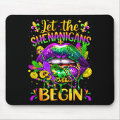 Mardi Gras Let The Shenanigans Begin Lips New Orle Muismat (Voorkant)