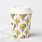 Mardi Gras Lily Festival Aangepaste bekertjes Whit Papieren Bekers (Links)