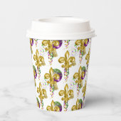 Mardi Gras Lily Festival Aangepaste bekertjes Whit Papieren Bekers (Achterkant)