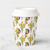 Mardi Gras Lily Festival Aangepaste bekertjes Whit Papieren Bekers (Rechts)