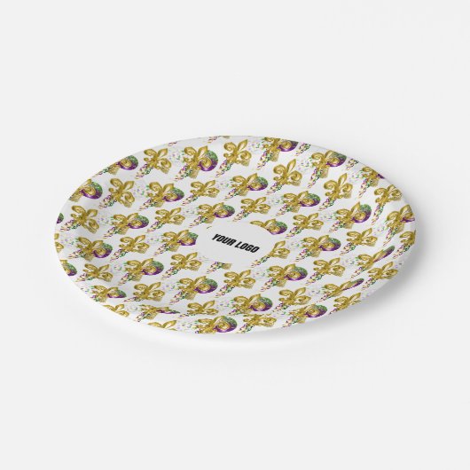 Mardi Gras Lily Festival Custom Bord White Gold (Gekanteld)