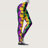 Mardi Gras Lip Color Kiss Patroonfeest Leggings (Rechts)