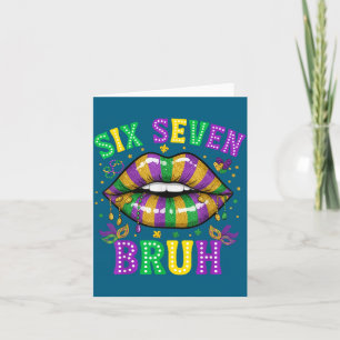 Mardi gras lippen zes zeven bruh new orleans 6 7 m kaart