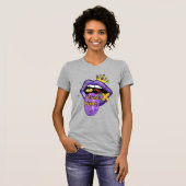Mardi Gras Lips-Mardi Gras Beads Fat-Mardi Gras T-shirt (Voorkant volledig)