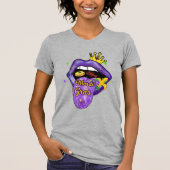 Mardi Gras Lips-Mardi Gras Beads Fat-Mardi Gras T-shirt (Voorkant)
