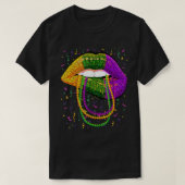 Mardi Gras Lips Queen Beads outfit for women Carni T-shirt (Design voorkant)