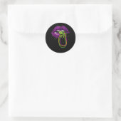 Mardi Gras Lips Queen Fat Bead Ronde Sticker (Tas)