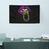 Mardi Gras Lips Queen Fat Bead Spandoek (Beurs)