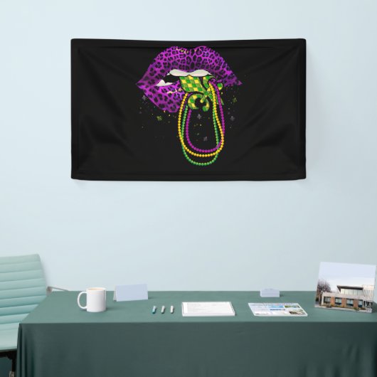 Mardi Gras Lips Queen Fat Bead Spandoek (Beurs)
