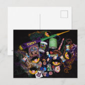 Mardi Gras Loot-Briefkaart Briefkaart (Voorkant / Achterkant)