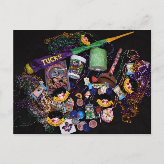 Mardi Gras Loot-Briefkaart Briefkaart (Voorkant)