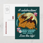 Mardi Gras Louisiana Bicentennial Party Zie aantek Uitnodiging Briefkaart (Voorkant / Achterkant)