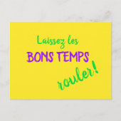 Mardi Gras Louisiana Laissez Les Bons Temps Rouler Briefkaart (Voorkant)