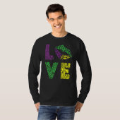 Mardi Gras Love Lips Carnival Festival Parade T-shirt (Voorkant volledig)