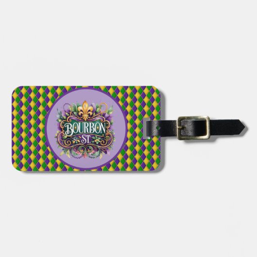 Mardi Gras Luggage Tag Bagagelabel (Voorkant horizontaal)