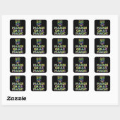 Mardi Gras Magic Mask Vierkante Sticker (Vel)