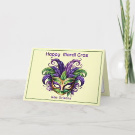 💚💜💛 Mardi Gras Magie Kaart