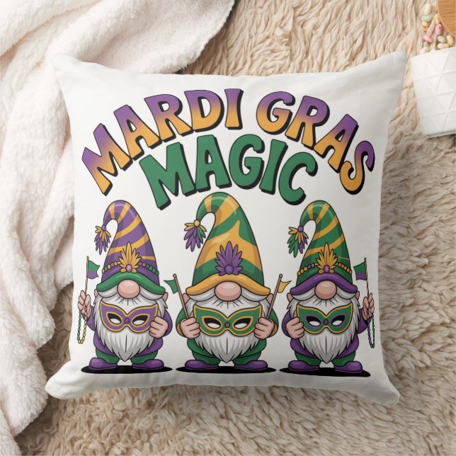 Mardi Gras Magische Dwergen Kussen (Deken)