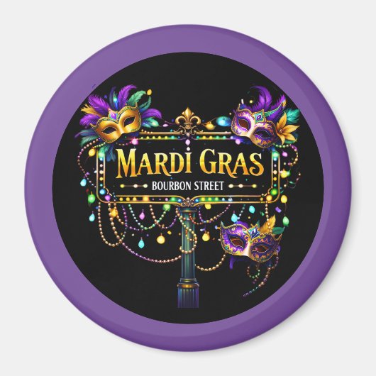 Mardi Gras-magneet Magneet (Voorkant)