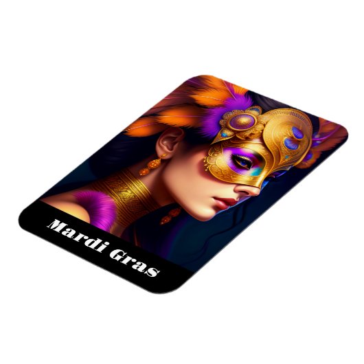 Mardi Gras Magnet Magneet (Linkerzijde)
