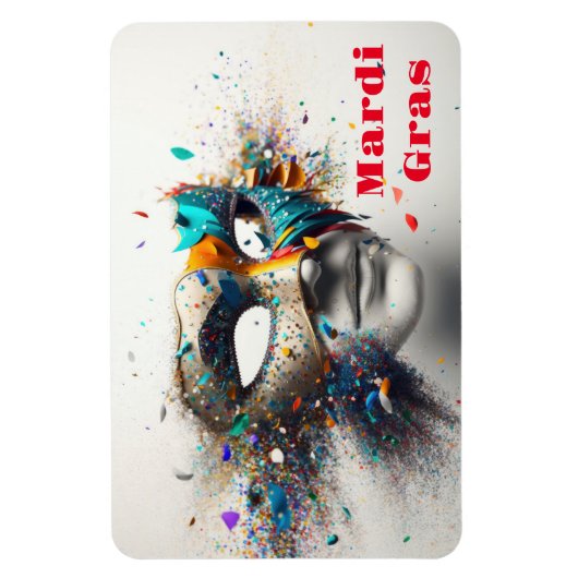 Mardi Gras Magnet Magneet (Verticaal)