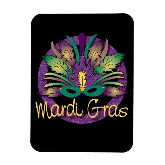 Mardi Gras Magnet - Plain Magneet (Verticaal)