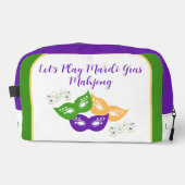 Mardi Gras Mahjong NAME Green Gold Purple Tile Bag Toilettasje (Voorkant)