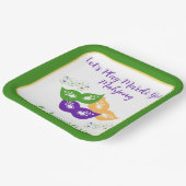 Mardi Gras Mahjong PERSONALIZE Green Gold Purple  Papieren Bordje (Gebogen)