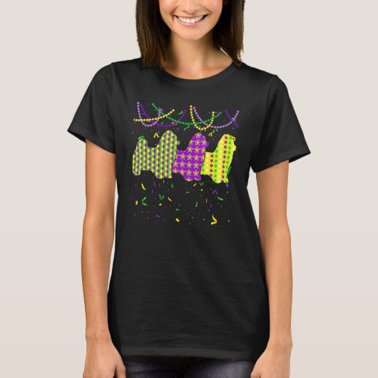 Mardi Gras Maltese Dog Festival Puppy Dog Lover T-shirt (Voorkant)