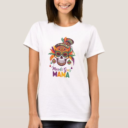 Mardi Gras Mama Carnaval Sfeer T-shirt (Voorkant)