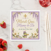 Mardi Gras mama-to-be baby shower servetten (Insitu)
