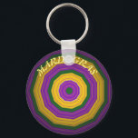 Mardi Gras, Mandala Pattern Colourful Sleutelhanger<br><div class="desc">This keychain is the perfect gift for Mardi Gras, it features my mandala design in traditional colours, and the words Mardi Gras. Perfect all year round to keep your keys safe and a colourful accessory.</div>