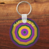Mardi Gras, Mandala Pattern Colourful Sleutelhanger (Voorkant)