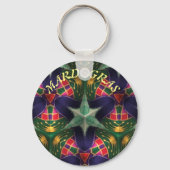 Mardi Gras, Mandala Pattern Colourful Sleutelhanger (Voorkant)
