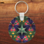Mardi Gras, Mandala Pattern Colourful Sleutelhanger (Achterkant)