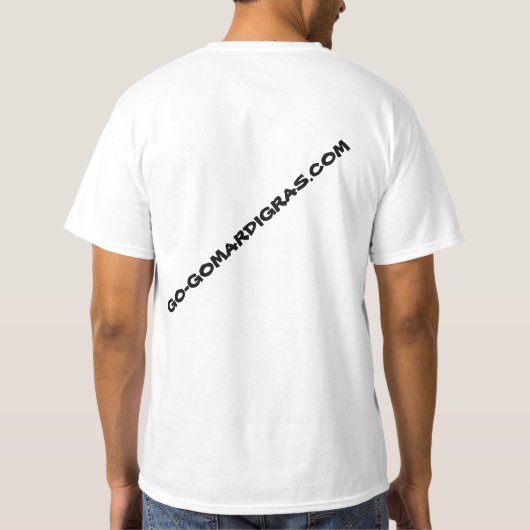 MARDI GRAS MANNEN T-SHIRT PROMO (Achterkant)