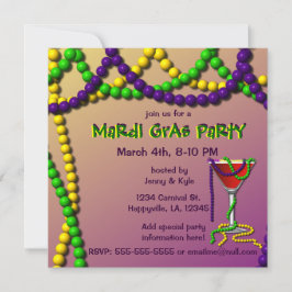 Mardi Gras Martini Kaart