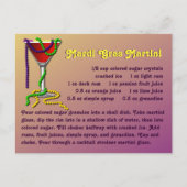 Mardi Gras Martini Recept Briefkaart (Voorkant)