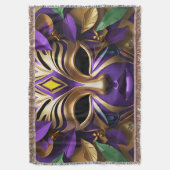 Mardi Gras Mask 1 Carnaval Spirit Deken (Voorkant Verticaal)