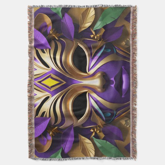 Mardi Gras Mask 1 Carnaval Spirit Deken (Voorkant Verticaal)