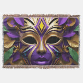 Mardi Gras Mask 1 Carnaval Spirit Deken (Voorkant)