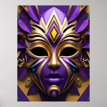 Mardi Gras Mask 1 Carnival Spirit Poster
