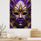 Mardi Gras Mask 1 Carnival Spirit Poster (Keuken)