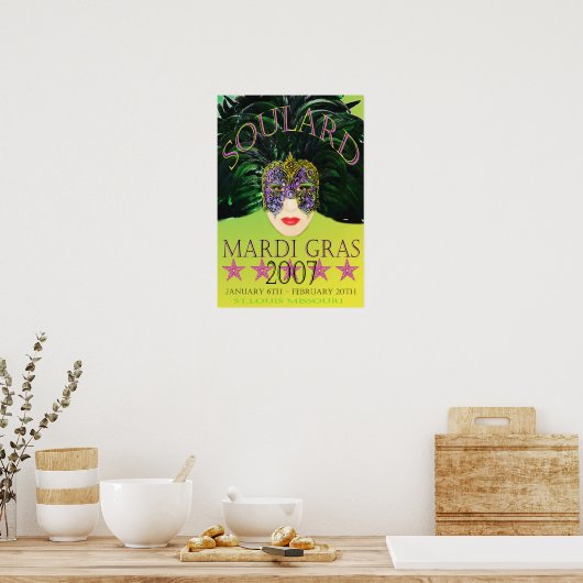 Mardi Gras Mask 2007 Poster St. Louis (Keuken)