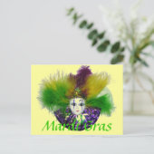 Mardi Gras Mask 2 Briefkaart (Staand voorkant)