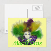 Mardi Gras Mask 2 Briefkaart (Voorkant / Achterkant)